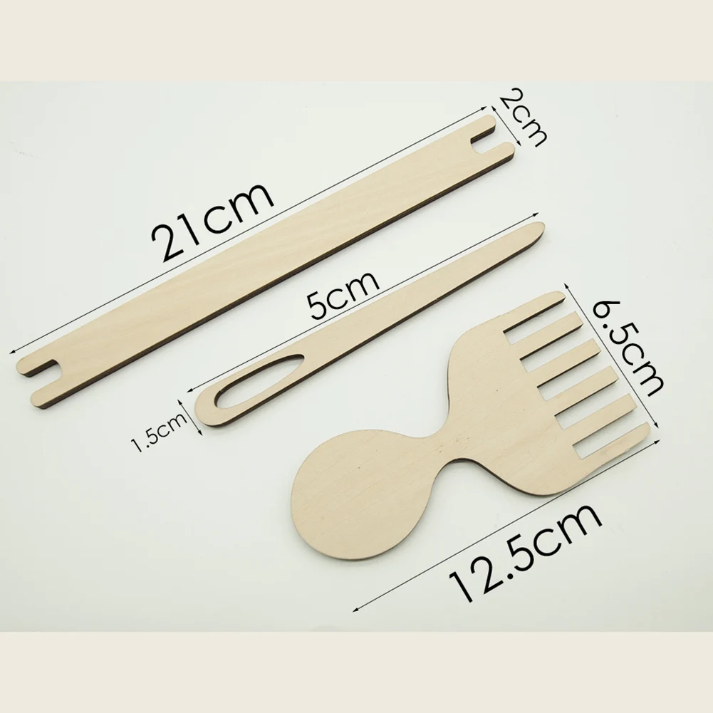 Houten weefgetouw doe-het-zelf houten handweefmachine