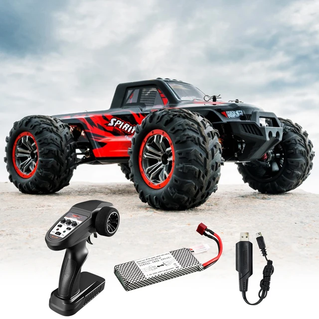 Vary Terrain 1:10 RC Car 2.4G 4WD Truck Large Capacity Battery 100 Meter Remote Distance Climbing Car Toy for Boys and Adults
