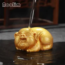 Креативный меняющий цвет чайный питомец Золотая фигурка животного чайная игра Смола Dis цвет ed украшения чайный домик настольное украшение