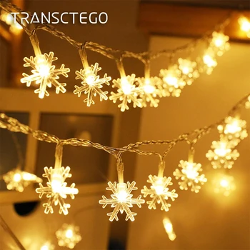 Fairy Kerstverlichting Festoen Led Garland Gordijn String Lights Boom Indoor Outdoor Decoratie Battery Operated Straat Decor