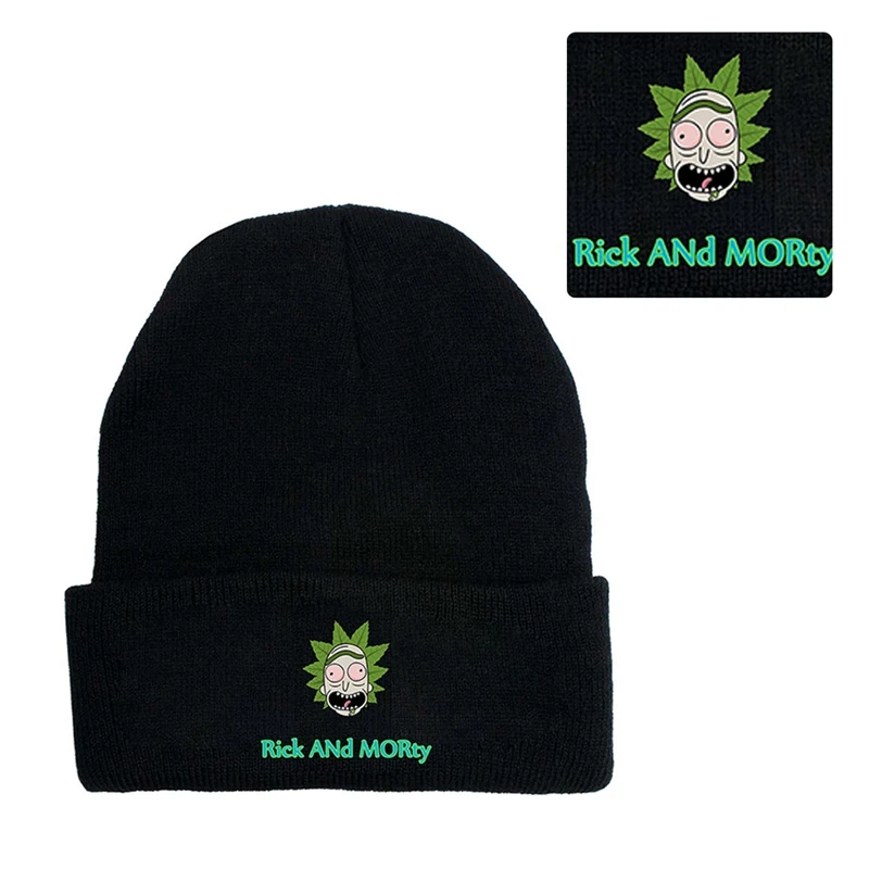 Костюмы для косплея, вязаная шапка Рик и Морти, лыжная шапка унисекс, регулируемая, для взрослых, теплая шапка Рик, шапки бини, Рождество