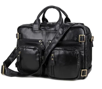 

Men Briefcase messenger bag men leather briefcase male 15.6inch laptop bags men's genuine leather bag office bags for men totes
