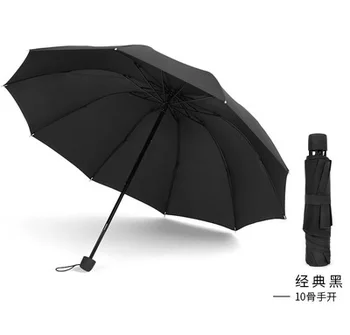 

10 Bone Automatic Reverse Folding Umbrella Led Reflective Stripe Self-Opening Umbrella Flashlight Tri-Fold Windproof Car Rain Um