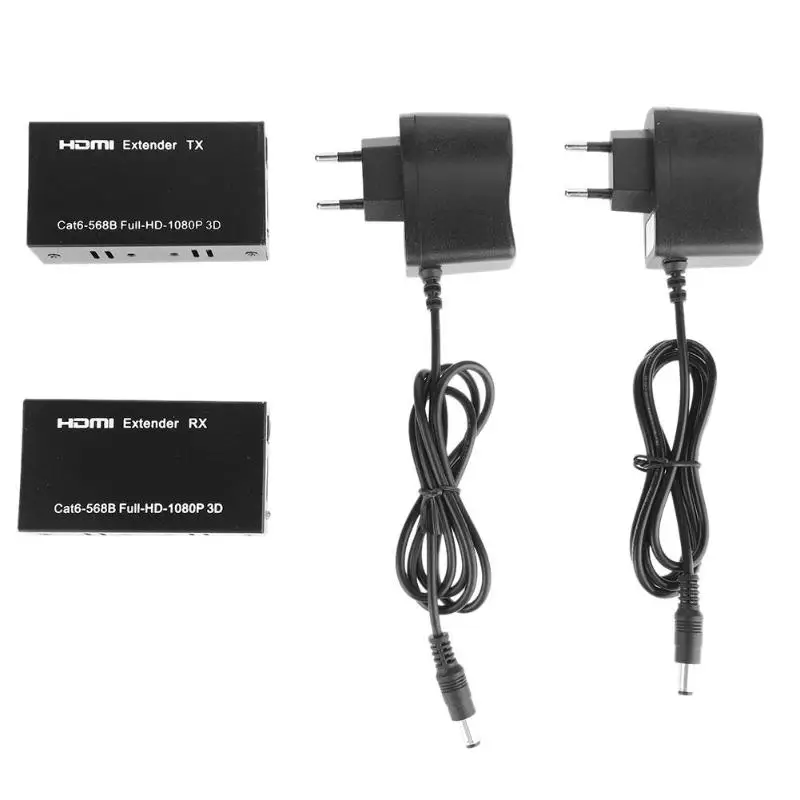 HDMI 1080P Сетевой удлинитель передатчик приемник по CAT5/6 Одиночный кабель