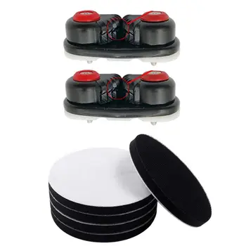 

2PCS Cam Cleat for Sailing Cam Cleat with 5 Inch Flocking Sandpaper Tray Padded Sponge Cushion ic Pad