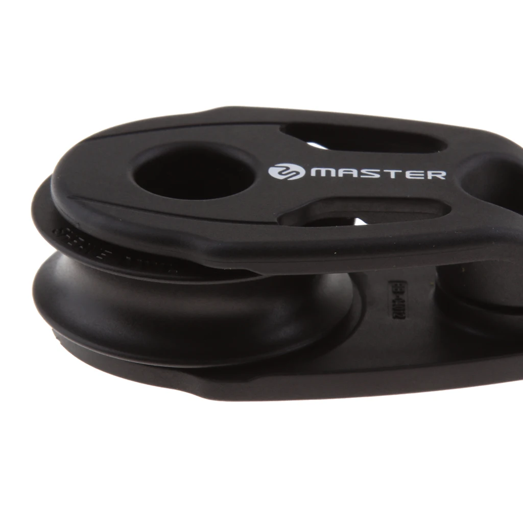 40mm Single Sheave Bearing Wheel Pulley Composite Block 10mm Sailboat Parts - Black