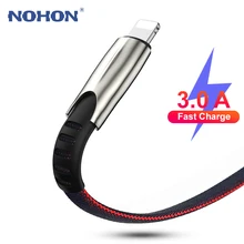 Câble USB 3A original long pour recharge rapide (1 m/2 m/3 m), cordon de chargeur pour iPhone 11/Pro/XS/Max/XR/X/8/7/6/6S/Plus/5S et iPad, accessoire pour téléphone portable