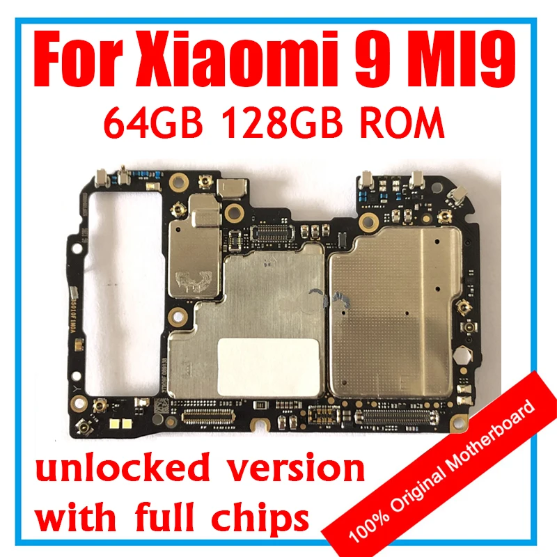 For Xiaomi 9 MI9 M9 Motherboard 64gb 128gb Original Unlocked Logic Board Mainboard With Full Chips Android System Globle Version | Мобильные