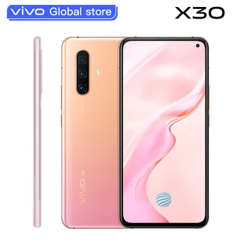 Перейти на Алиэкспресс и купить Оригинальный мобильный телефон Vivo X30 5g, Exynos 980, Android 9,0, 6,44 дюйма, 2400x1080, 8 ГБ, 128 ГБ, 64,0 МП, 20x зум, распознавание лица, сканер отпечатка пальца