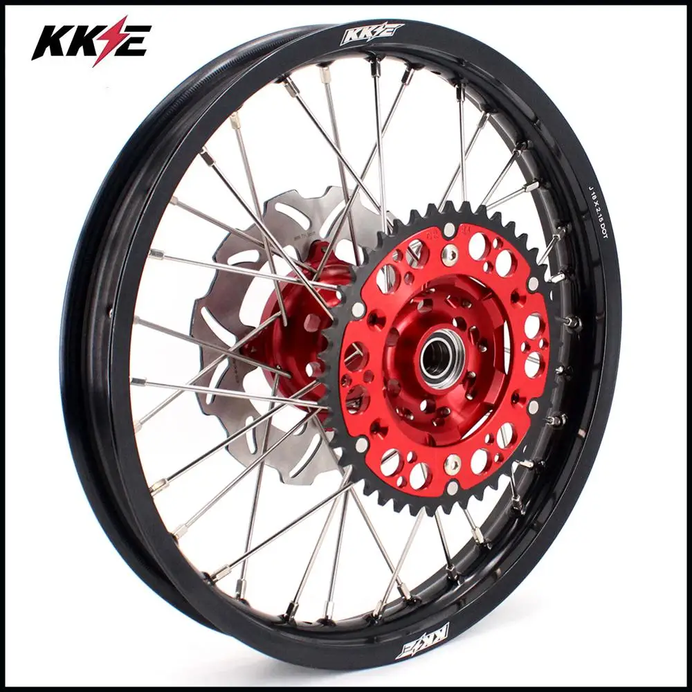 KKE 21& 18 полный комплект колес для HONDA CRF250R CRF450R 2013- 240 мм диск роторы красная звездочка