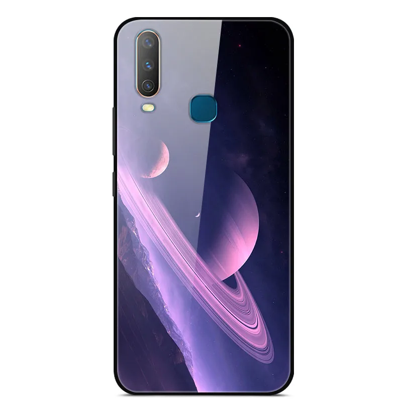 33 ДЛЯ Vivo Y11 чехол 6,35 ''закаленное стекло Роскошная жесткая задняя крышка для Vivo U3X чехол для телефона мягкий бампер для VIVO U10 Y 11 - Цвет: 33