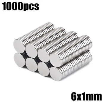 

6x1 mm Neodymium Magnet 1000pcs Mini Small Magnet Strong Powerful Permanent NdFeB Super Strong Powerful Magnetic