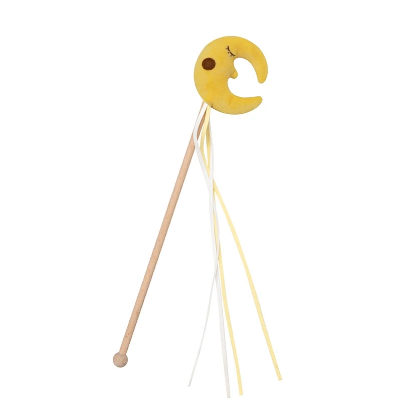 Yellow Игрушки для кошек, милые, забавные, звездное небо, прорезыватель, палочка, пластиковые игрушки для домашних животных, для кошек, Интерактивная палочка, товары для кошек - Цвет: Yellow