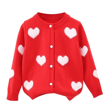 

Winter Girls Sweaters Pullover Pattern Heart Sweaters Winter Girls Sweaters Knit Kids Pullover Casual Christmas Girls Clothes