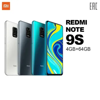 

Mobile Phones Xiaomi Note9s phone smatrphone smatrphones Miui Android Mi Redmi Redmi Note 9S 64Gb 64 Gb 5020 mAh dual SIM 4G Qualcomm Snapdragon 720G 6,67" 27895 27899 27897 telephone
