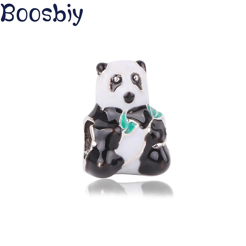 Boosbiy 2 шт. серебряного цвета Прекрасный бамбук и панда животные очаровательные