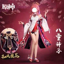 

COSLEE Genshin Impact Yae Kamika Game Suit Uniform Cosplay Costume Carnival Party Outfit Unisex NEW