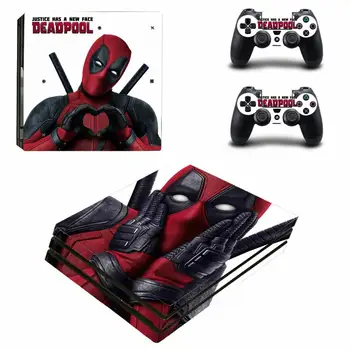 

Deadpool PS4 Pro Stickers Play station 4 Skin Sticker Decal For PlayStation 4 PS4 Pro Console & Controller Skins Vinyl