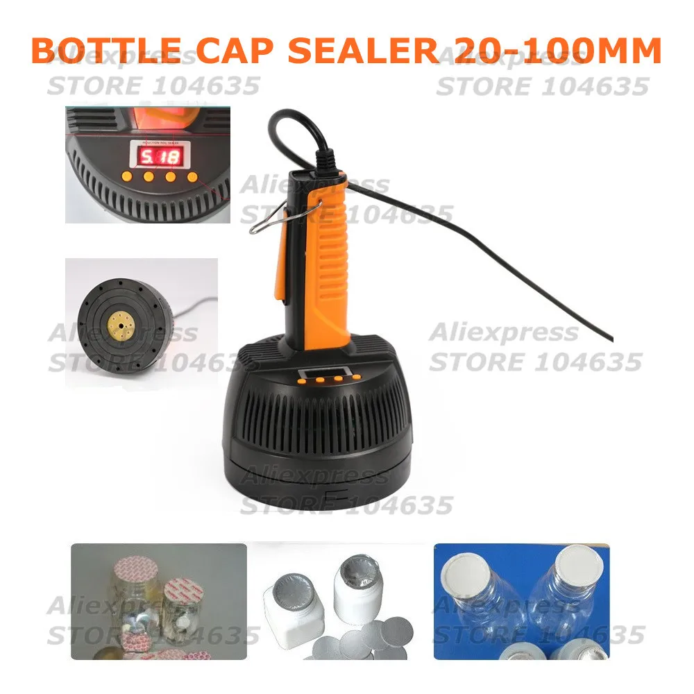 Portable Induction Bottle Sealing Machine20-100mm/20-130mm Honey Oil milk Wax Plastic Machine Cap | Бытовая техника