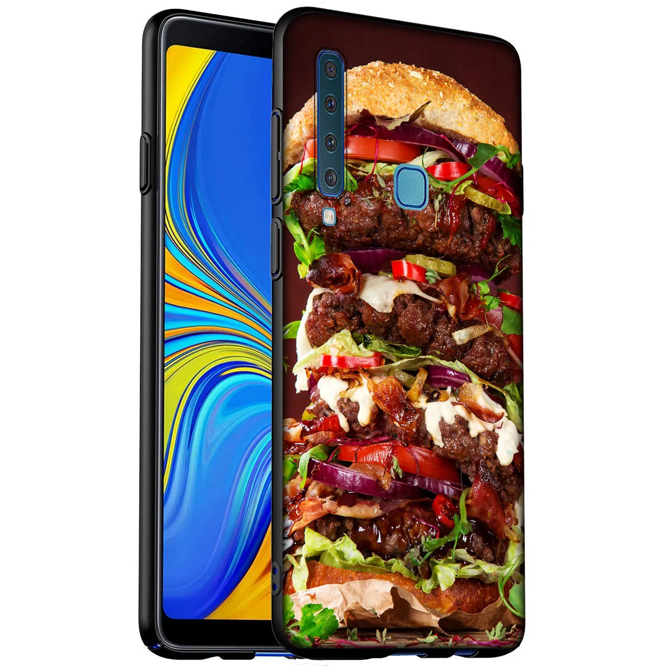 Мягкий силиконовый чехол с гамбургерами для телефона Samsung Galaxy A6 A7 A8 A9 2018 A3 A5 2016 2017