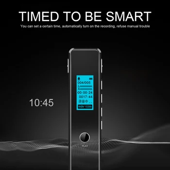 

USB Sound Recorder 8GB/4GB Rechargeable Digital Audio Sound Voice Recorder MP3 Player Support 22 Languages