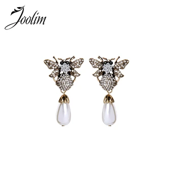 

Joolim Vintage Bee Earring Statement Earring Pearl Earring Trendy Jewelry Wholesale 2020