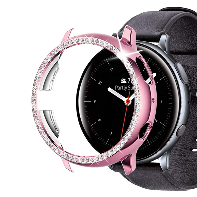Diamond Case For Samsung Galaxy Watch Active 2 40mm 44mm Bumper Protective cover For Active 1 Smart Watch Accessories