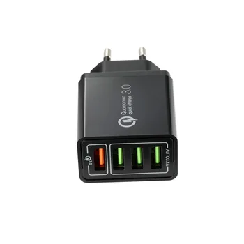 

5V 3.1A USB Charger LED Digital Display For iPhone Samsung Xiaomi 4 Port USB Fast Charging Quick 3.0 Wall Travel Phone Charger