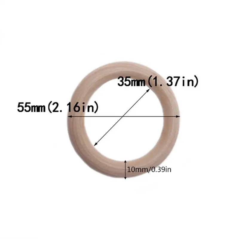 20 шт. Натуральный Деревянный Детский Прорезыватель кольцо младенец моляры DIY аксессуары Ремесленная игрушка