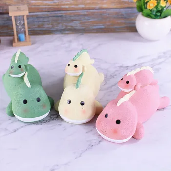 

New Pastoral Cartoon Cute Adorable Parent-Child Dinosaur Resin Piggy Bank Cake Decoration Ornaments