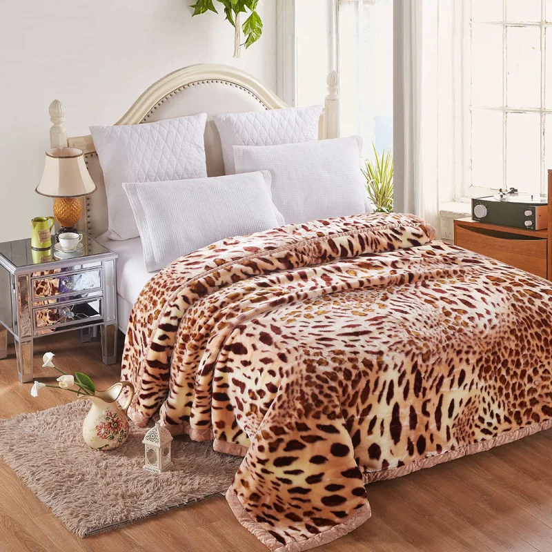 Модный Леопардовый принт, одеяло с принтом тигра, Расширенная настройка носимых теплых одеял ощущение шерсти