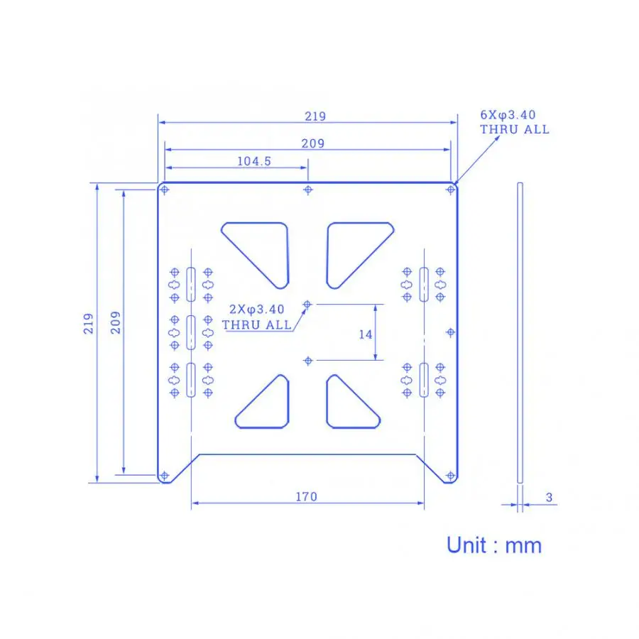 3d принтер аксессуары DIY V2 Горячая кровать опорная пластина черный для Prusa i3 RepRap 3d принтер