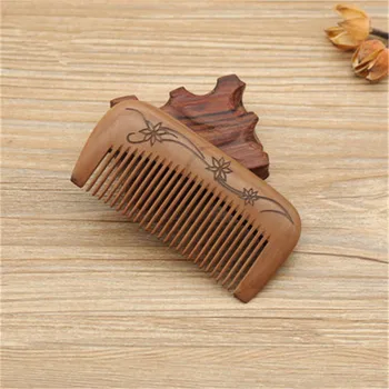 

New Fashion Natural Peach Wood Comb Healthy No-static Massage Hair Wooden Comb Chinese Traditional Haircut Tool