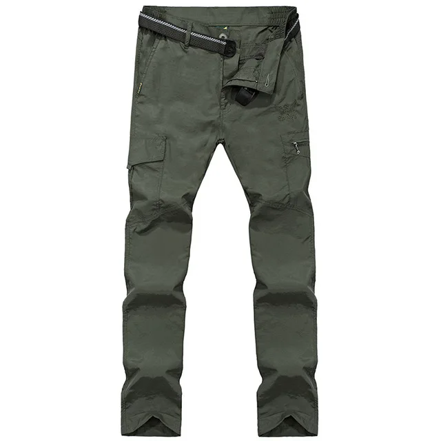 Флисовые утепленные брюки в стиле милитари мужские брюки, тактические Зимние Повседневные теплые термо мешковатые брюки мужские водонепроницаемые стрейч брюки - Цвет: Army Green Thin