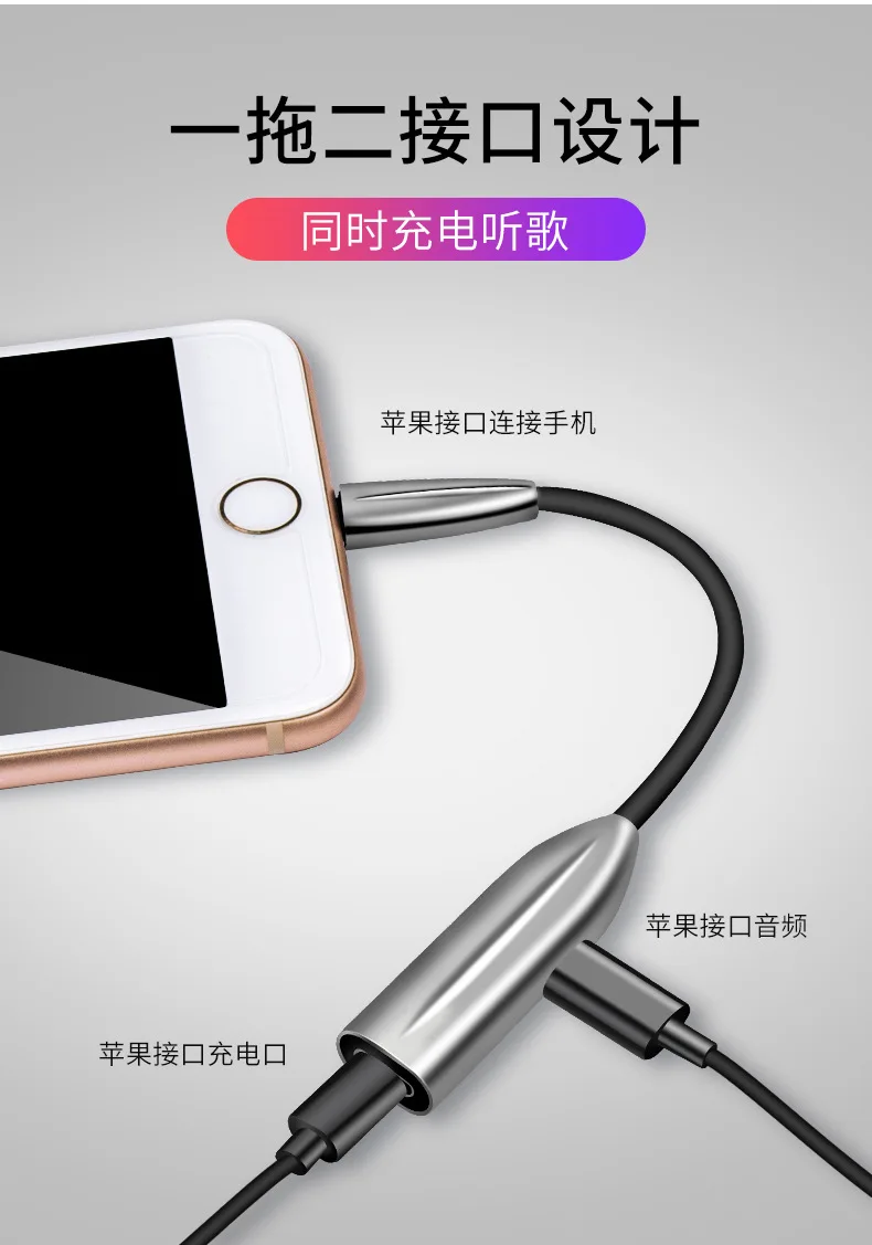 Для Apple Аудио зарядки прослушивания вызова Разъем для iphone X 8 7 Plus XS XR для освещения адаптер для наушников разветвитель AUX