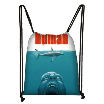 

Custom jaw Drawstring Bag Cute Daypack Kids Satchel Casual Backpack Teenager Storage Bag Women Men 32x38cm*200616-12