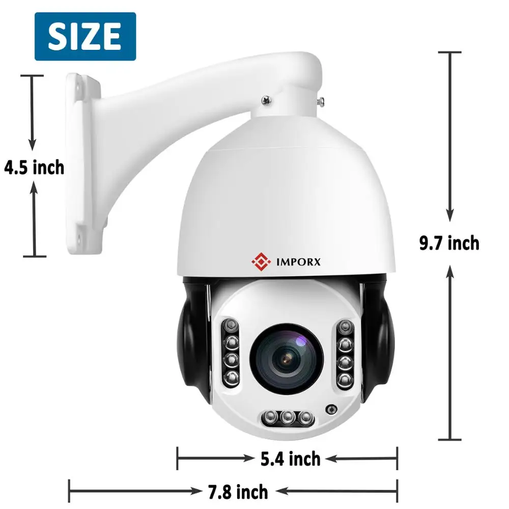 - Auto Tracking Wireless WIFI PTZ IP Camera 5MP 4MP 30X WIFI People Humanoid Recognition Speed Dome IP Surveillance Camera SD Card