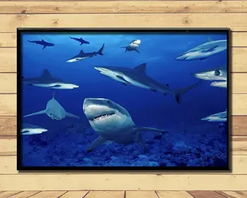

Shark Huge Strong Marine Animal (26) Wall Posters Prints Silk Art Painting For Home Wall Bedroom Decor