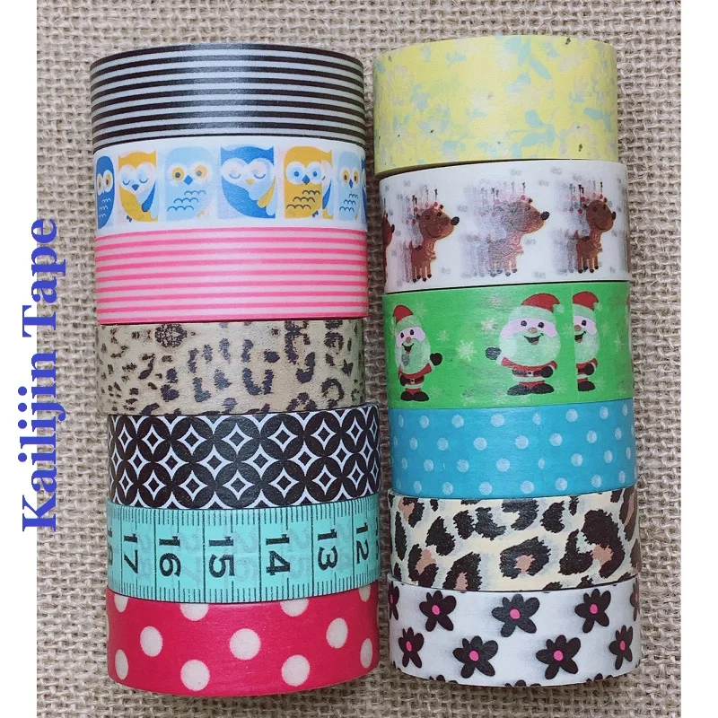 Cinta Washi de Navidad, patrón básico, papel Washi, bricolaje