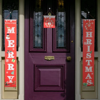 

Christmas Couplet hanging cloth Couplet Door Banner Hanging Decoration
