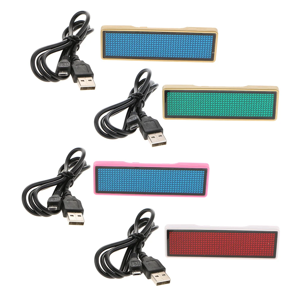 4 bit LED Digital Message Sign Scrolling Display Bar Badge Board 