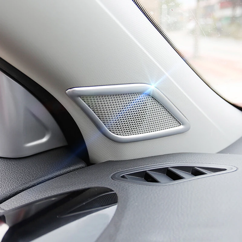 

Матовое/углеродное волокно ABS для MG ZS 2018, аксессуары, автомобильная Передняя колонка, звуковое украшение, крышка, отделка, Стайлинг автомобиля, 2 шт.