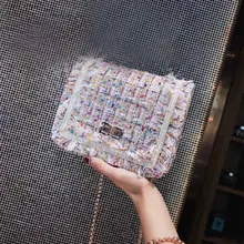 Женская маленькая квадратная сумка, роскошная соломенная сумка, модная цепочка, дизайнерская женская сумка через плечо, тренд, темперамент, женская сумка на плечо