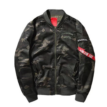 

2020 Spring Autumn Fashion Bomber Jacket Men Camo Streetwear Hip Hop Slim Casual Loose Mens Jackets Sportswear J009