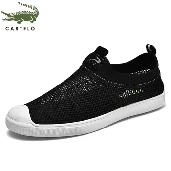 

CARTELO men's shoes summer breathable mesh shoes fashion men's set foot light soft bottom mesh wild casual shoes