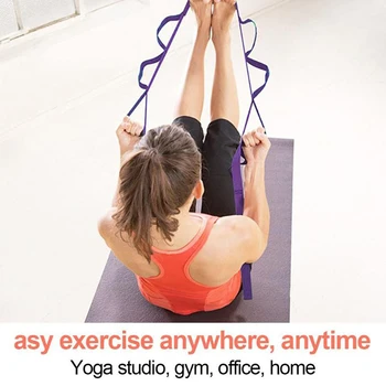 

Yoga Strap Stretching Exercise Belt Polyester Cotton Elastic Leg Fitness Restore Portable And Easy To Use