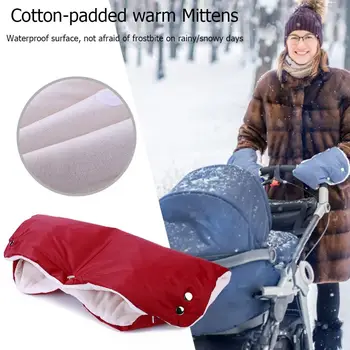 

Winter Warme Stroller Gloves Newborn Baby Push Chair Windproof Gloves Outdoor Waterproof Polar Fleece Pram Mittens Accessories