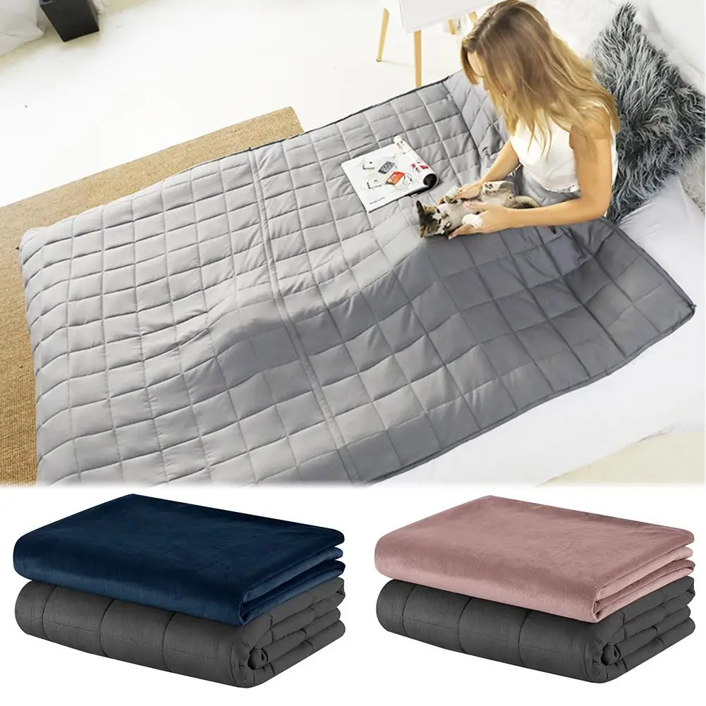 

Gravity Blanket Weighted Blanket Cover Autism Anxiety Disorder Insomnia Stress Relief 5 lbs 15 lbs Quilt Core