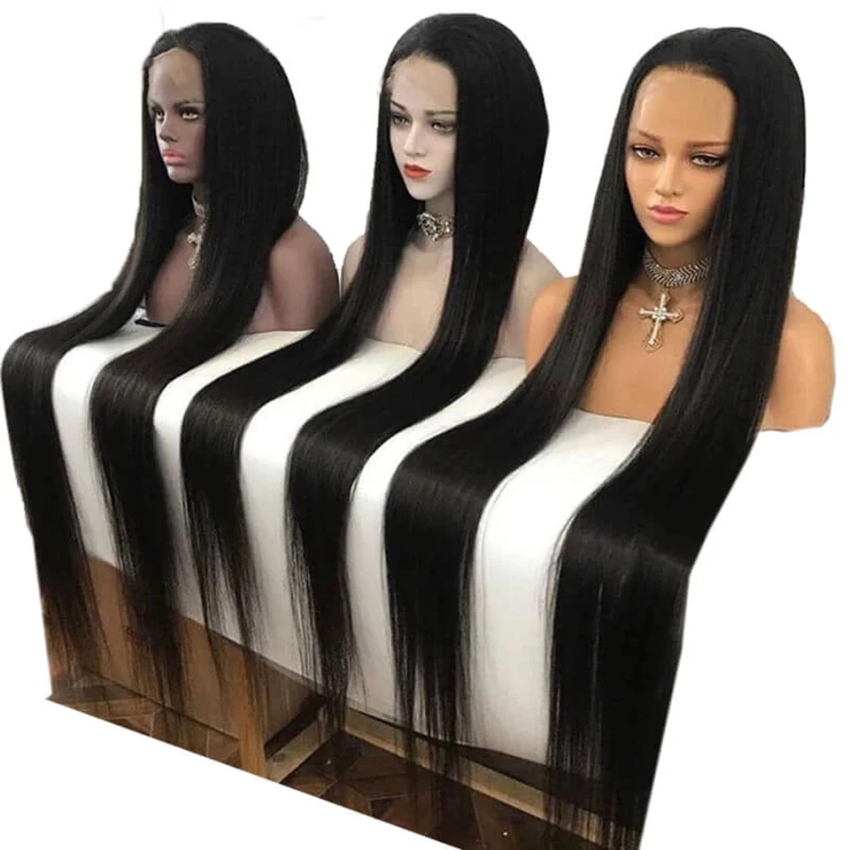 Dianteira do Laço do Osso em Linha Frente do Laço Perucas de Cabelo Humano para as Mulheres Peruca de Fechamento Peruca de Cabelo Polegada Peruca Reta 4x4 Brasileiro Humano Longo 30 32 34 36 4 frente do laço perucas de cabelo humano