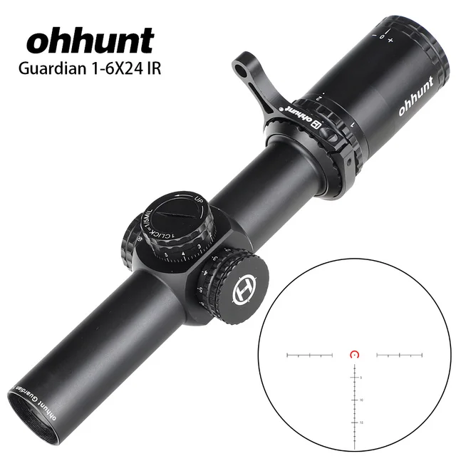 US $118.17 ohhunt Guardian 1-6X24 IR Hunting Riflescopes Compact Glass Etched Reticle llluminate Turrets Lock 